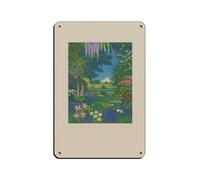 NFFBGFD SECRET GARDEN - Surreal Botanical Retro Poster Metal Tin Sign Chic Art Retro Iron Painting Bar People Cave Cafe Family Garage Poster Wall Decoration 8x12inch(20x30cm)