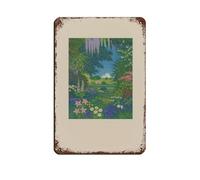 NFFBGFD SECRET GARDEN - Surreal Botanical Tin Sign Vintage Metal Pub Club Cafe Bar Home Wall Art Decoration Poster Retro 8x12inch(20x30cm)