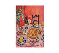 NFFBGFD Spanish Feast with Paella Tapas And Wine Canvas Poster Wall Art Print Picture Paintings 16x24inch(40x60cm)