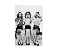 NFFBGFD Speak No Evil Hear No Evil See No Evil Canvas Poster Wall Art Print Picture Paintings 12x18inch(30x45cm)