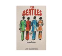 NFFBGFD The Beatles Retro Poster Print Canvas Poster Bedroom Decor Landscape Decor Gift 12x18inch(30x45cm)