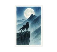 NFFBGFD The Legend of The Mountain Guardian Canvas Poster Bedroom Decor Landscape Decor Gift 12x18inch(30x45cm)