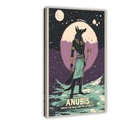 NFFNPIJ Egyptian Myth Anubis Canvas Poster Bedroom Decor Landscape Decor Gift 16x24inch(40x60cm)