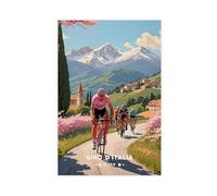 NFFNPIJ Giro D’Italia Vintage Poster - Cycling Art Print Canvas Poster Bedroom Decor Landscape Decor Gift 20x30inch(50x75cm)