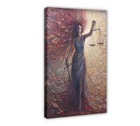 NFFNPIJ Goddess Print, Scales of Justice Canvas Art Canvas Poster Wall Art Print Picture Paintings 20x30inch(50x75cm)