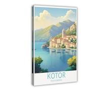 NFFNPIJ Kotor Montenegro Travel Print Canvas Poster Bedroom Decor Landscape Decor Gift 12x18inch(30x45cm)