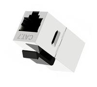 NFHK 10-Gigabit UTP CAT7 Keystone Coupler RJ45 Female to Female Shield 8P8C UTP STP Keystone Inline Coupler Black