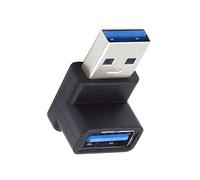 NFHK 10Gbps USB3.0 Male to Female Extension Power Data Video Adapter 90 Degree Up Angled Type