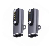 NFHK 2 PACK USB C to Smart Watch Charger Magnetic Charging Adapter for Pitch 7.62mm 2Pin/4Pin Smart Watch/Bone Conduction Headphone