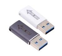 NFHK 2pcs/lot USB 2.0 A Male QC to PD USB-C Type C Female 5Gbps Data Power Adapter for Laptop Tablet Phone
