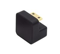 NFHK 360 Degree Down Opposite U Shape Back Angled Mini HDMI 1.4 Male to HDMI Female Extension Adapter Converter