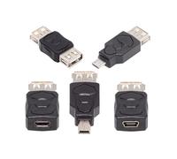 NFHK 5pcs/lot Micro USB 2.0 OTG Mini USB 5Pin Type-A Male to Female Data Charge Adapter