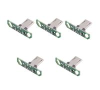 NFHK 5pcs/set DIY OEM Micro USB2.0 Male Plug Long Connector 13mm Length with PCB Mounting Assembly Solder Type