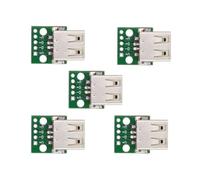 NFHK 5pcs/set DIY OEM USB2.0 Type-A Female Receptacle Socket Connector with PCB Mounting Assembly Solder Type 480Mbps