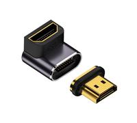 NFHK 90 Degree Down Angled Magnetic 8K Type-A HDMI 2.1 Male to Female Straight Video Adapter for Laptop HDTV