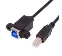 NFHK Cord USB 3.0 Type-B Female to USB2.0 Type-B Male Cable Extension 5Gbps for Disk SSD Camera Data 30cm