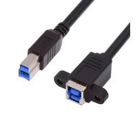 NFHK Cord USB 3.0 Type-B Female to USB3.0 Type-B Male Cable Extension 5Gbps for Disk SSD Camera Data 30cm