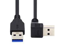NFHK Down Angled USB 3.0 Type-A Male to Straight 3.0 Type-A Male Data 5Gbps Cable 90 Degree 40cm