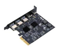 NFHK Drei Typ-A USB3.0 Buchsen auf der Rückseite & Dual USB3.1 Typ-C USB-C auf PCI-E Express Card Adapter ASM3142 VL822