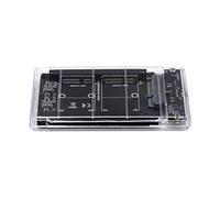 NFHK Dual MSATA Mini-SATA SSD Card JOBD Raid0 Span Bridge to USB3.0 Type-C USB-C 2.5inch SATA Combo Enclosure