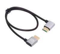 NFHK HDMI 2.1 Ultra Thin HDTV Cable 8K 4K Hyper Super Flexible Slim Cord Left Angled to Left Angled 90 Degree Type-A for Computer HDTV