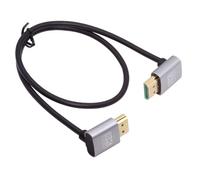 NFHK HDMI 2.1 Ultra Thin HDTV Cable 8K 4K Hyper Super Flexible Slim Cord Up Angled to Up Angled 90 Degree Type-A for Computer HDTV
