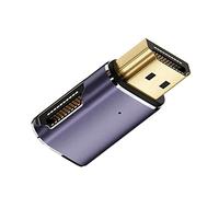 NFHK HDMI Male to HDMI 2.1 Female Flat Horizontal 90 Degree Right Angled UHD Extension Adapter Support 8K 60hz HDTV