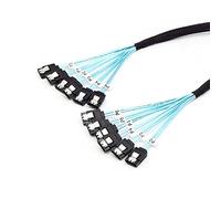 NFHK Internal 6 SATA 7pin to 6 SATA 7pin Target SSD Hard Disk 6Gbps Data Server Raid Cable