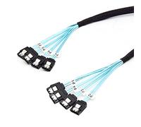 NFHK Internal SAS 4 SATA Host to 4 SATA 7pin Target Hard Disk 6Gbps Data Server Raid Cable 50cm