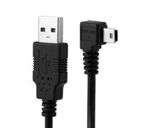 NFHK Mini USB B Type 5pin Male Right Angled 90 Degree to USB 2.0 Male Type-A Power Data Cable 50CM