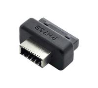 NFHK Overmold USB 3.1 Front Panel Socket Key-A Type-E to USB 3.0 20Pin Header Male Extension Adapter