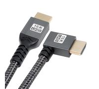 NFHK Right Angled 16K 8K UHD HDMI 2.2 Version Type-A Male to HDMI Male HDTV Cable 90 Degree for HDTV Desktop Laptop Monitor (100cm)