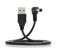 NFHK USB 2.0 A Type Male to Right Angled 90 Degree 5.5 x 2.5mm DC 5V Power Plug Barrel Connector Charge Cable