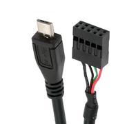 NFHK USB 2.0 Motherboard 9pin 10pin Header to Micro USB 5Pin Cable 50cm for Mini Monitor Sensor Panel Camera
