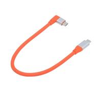 NFHK USB3.2 20Gbps Male to Male Cable 90 Degree Left Right Angled Ultra Soft High Flex 100W 8K 5K 4K USB4.0 Hyper Super Flexible Cord (30cm)