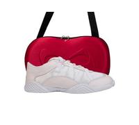 Nfinity Evolution White Cheer Shoes for Youth Girls - Breathable, High-Performance Sneakers for Cheerleading and Sports - Lightweight & Built to Last, Performance White, 4