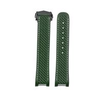 NFJNFCF 0mm Rubber Watchband Compatible With Omega AT150 Seamaster 300 AQUA TERRA Diving Watches Straps Black Blue Silicone Watch Strap Bracelet(Green BK)