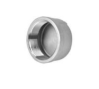 NFJNFCF 1/8" 1/4" 3/8" 1/2" 3/4" 1" 1-1/2" 2" 3" 4" BSP NPT Female Round End Cap 201 304 316 Stainless Steel Pipe Fitting Water(BSPT SS304,Round_2")
