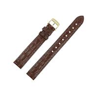 NFJNFCF 13/18/20mm Thin Genuine Alligator Watchband Compatible With Longines Elegant Jialan Bracelet Crocodile Leather Strap L4.209.4 L4.721.4 Serie(Brown gold,22mm)