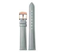 NFJNFCF 14mm 16mm 18mm 20mm Cowhide Plain Watchband Compatible With Casio Fossil Citizen Watch Strap DW Ladies Bracelet Sky Blue Pink Brown(Gray rose gold,20mm width)