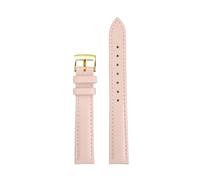 NFJNFCF 15mm Soft Cowhide Watchband Compatible With COACH Boyfriend Series First Layer Cowhide Bracelet Ladies Watch Accessories Red/Pink/Black/Whit(Pink golden)