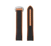 NFJNFCF 20mm 21mm 22mm Curved Strap Compatible With Omega Seamaster 300 Ocean Speedmaster 8900 Planet Ocean Fabric Nylon Rubber Men WatchBand Tools(Blue orange SR,20mm)