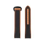 NFJNFCF 20mm 21mm 22mm Curved Strap Compatible With Omega Seamaster 300 Ocean Speedmaster 8900 Planet Ocean Fabric Nylon Rubber Men WatchBand Tools(Black orange BK,21mm)