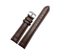NFJNFCF 20mm 22mm Genuine Leather Watchband Compatible With Casio BEM-501 506 307 EDIFICE Series EFB-530 MTP-1303 Watch Band Bracelet Black Brown(Matte brown white sk,22mm)