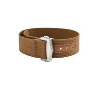 NFJNFCF 20MM UNIVERSAL SINGLE PASS NYLON STRAP Compatible With OMEGA MOONSWATCH PLANETS - SOFT COMforTABLE NO SCRATCH UPGRADE BAND(Brown-silver,20mm)