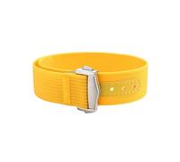 NFJNFCF 20MM UNIVERSAL SINGLE PASS NYLON STRAP Compatible With OMEGA MOONSWATCH PLANETS - SOFT COMforTABLE NO SCRATCH UPGRADE BAND(Yellow-silver,20mm)