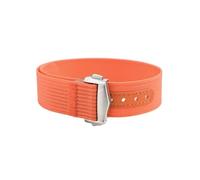 NFJNFCF 20MM UNIVERSAL SINGLE PASS NYLON STRAP Compatible With OMEGA MOONSWATCH PLANETS - SOFT COMforTABLE NO SCRATCH UPGRADE BAND(Orange-silver,20mm)