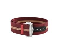 NFJNFCF 20MM UNIVERSAL SINGLE PASS NYLON STRAP Compatible With OMEGA MOONSWATCH PLANETS - SOFT COMforTABLE NO SCRATCH UPGRADE BAND(Red Beige Red,20mm)