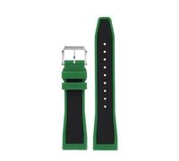 NFJNFCF 21mm 22mm Color Matching Silicone Strap Compatible With IWC Pilot Porto Fino Portuguese Little Prince Mark XVIII Waterproof Silicone Strap(Green sk,21mm)