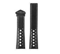 NFJNFCF 22mm Cowhide Watchstrap Compatible With TAG Heuer MONACO CARRERA Replace Watchband CAW211M 211P CAW211R 211T Men's Genuine Leather Bracelet(Black gray black)